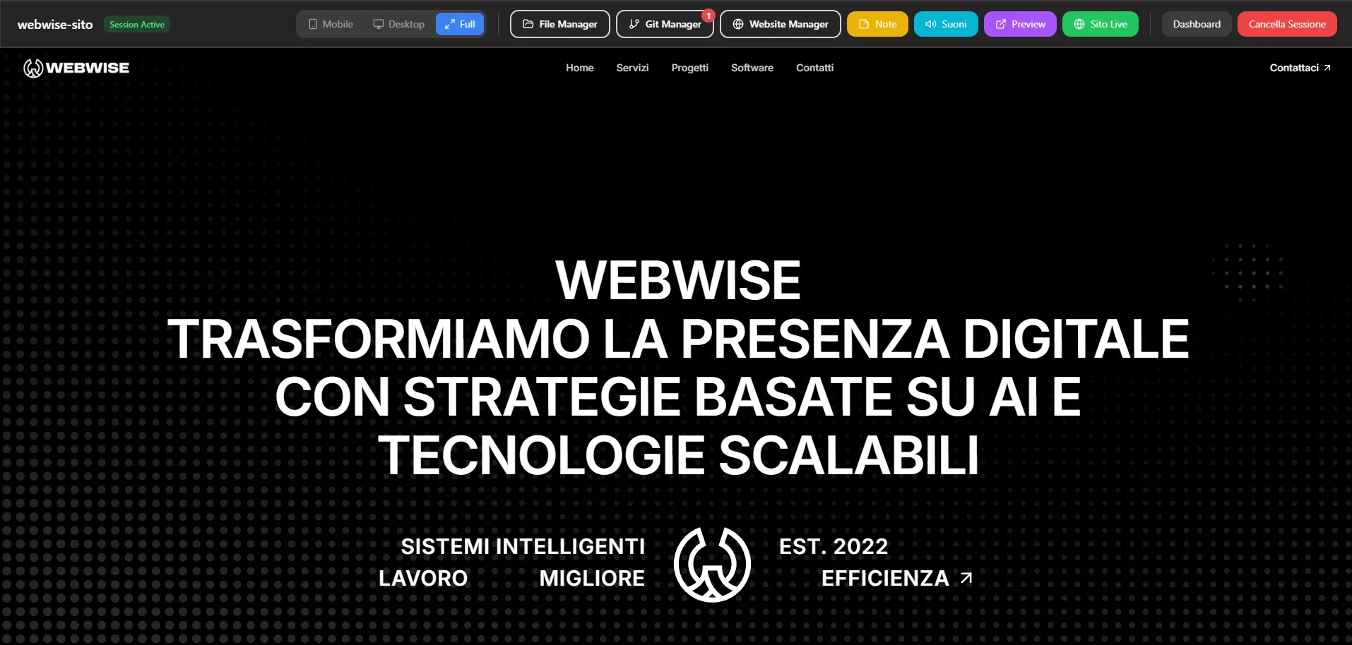 Sviluppo siti web professionali su misura di Webwise